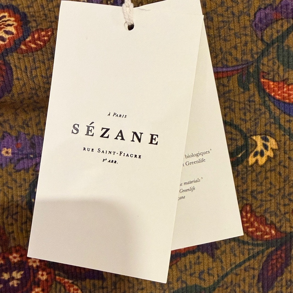 Sezane Multicolor Paisley Long Sleeve Top - Picture 3 of 4